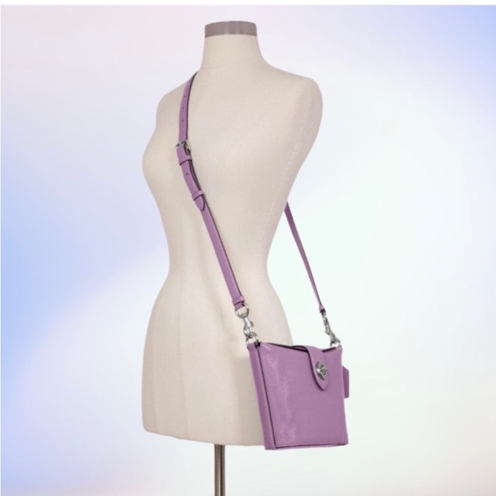 🤍🌸NEW🌸Coach Addie XB Leather/Crossbody bag/satchel/small/chic/Lavender color - Picture 9 of 9